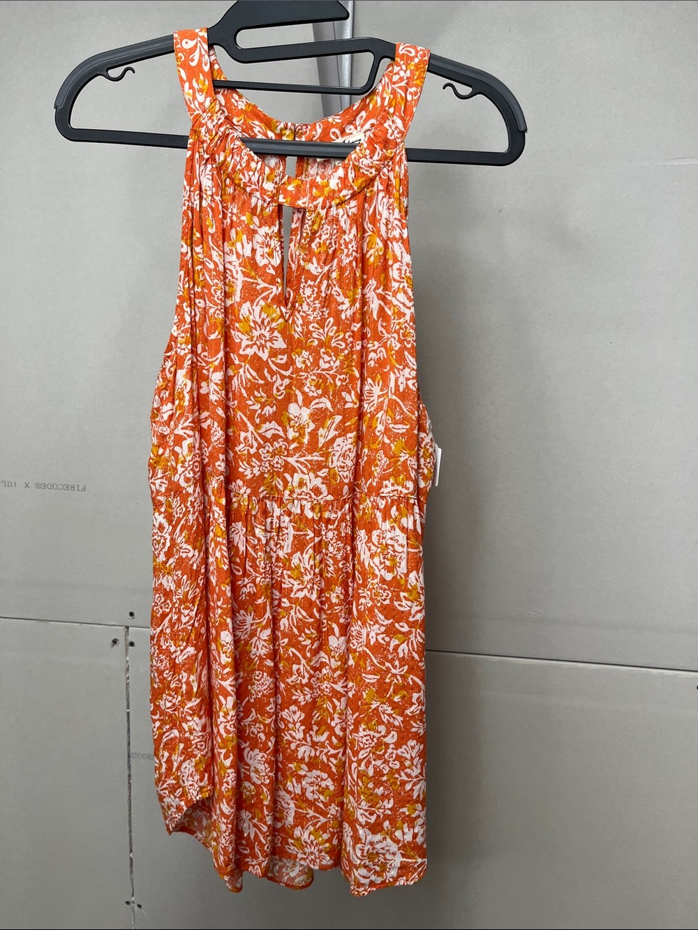 Jane and Delancey Orange Floral Tank Top